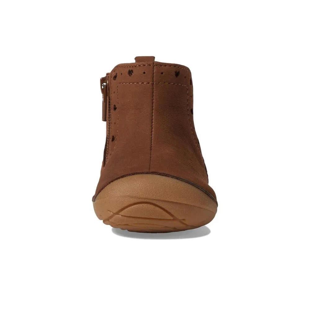 Stride Rite SM Agnes 2.0 BG035701 Toddler 3 W Brown Leather Ankle Boots HTAT1714